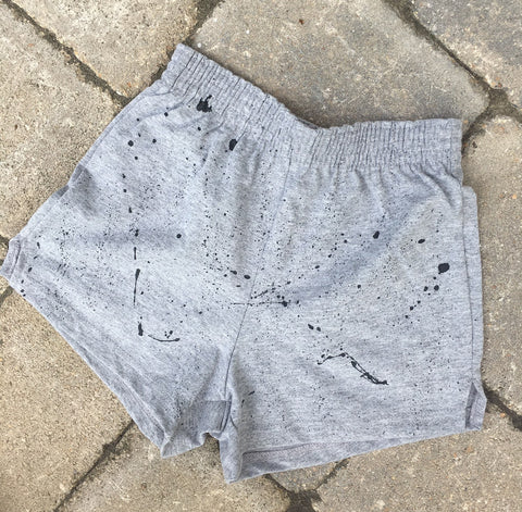 BASICS-Girls Soffe Shorts-Grey with paint only – Splatitude