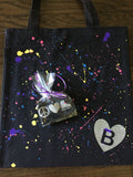 Personalized initial tote bag and headband gift set
