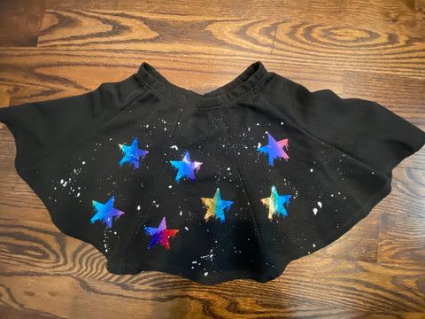 Rainbow Foil Drippy Star Twirl Skirt-size 5/6-GIT