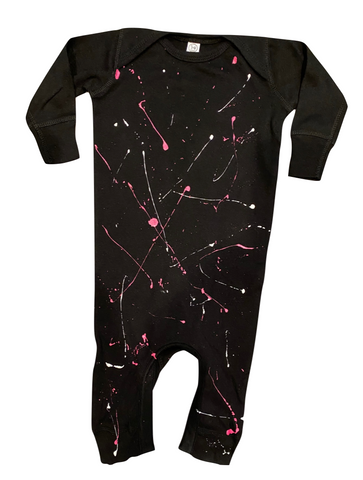 Splatter Painted Long Sleeve Coverall