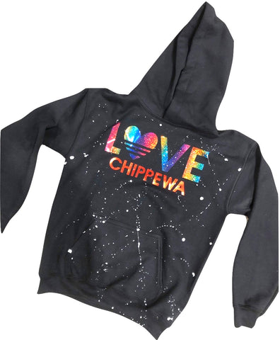 LOVE Rainbow Foil Camp Sweatshirt