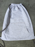 Custom splatter painted sweatshirt cinch sak bag